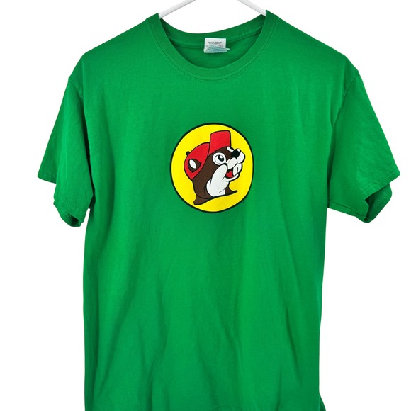 Bucees Green Beaver Believin Before It Was Cool Graphic T-Shirt Mens Medium - Picture 2 of 9